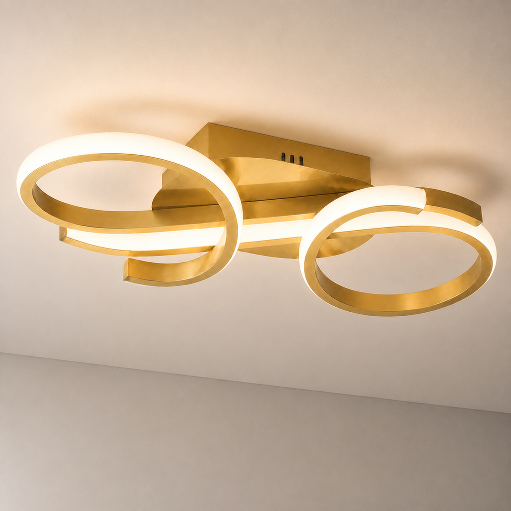 Gold Loop LED Ceiling Light Marelle - 02-hero-allume