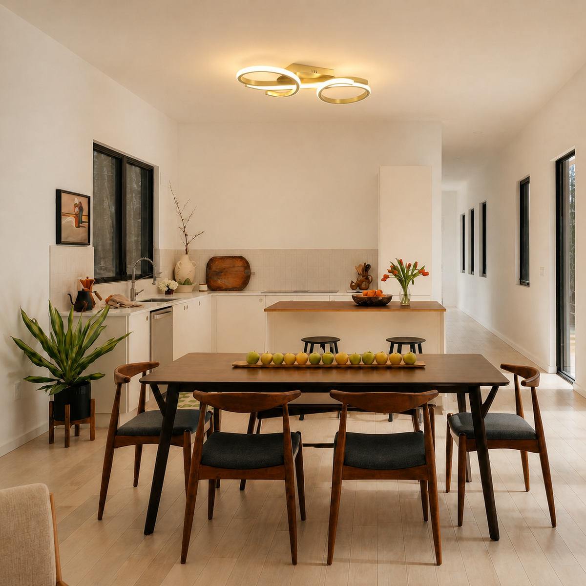 Gold Loop LED Ceiling Light Marelle - 06-lifestyle-2