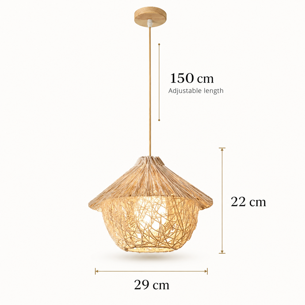 Hand Woven Bamboo Chandelier Verine