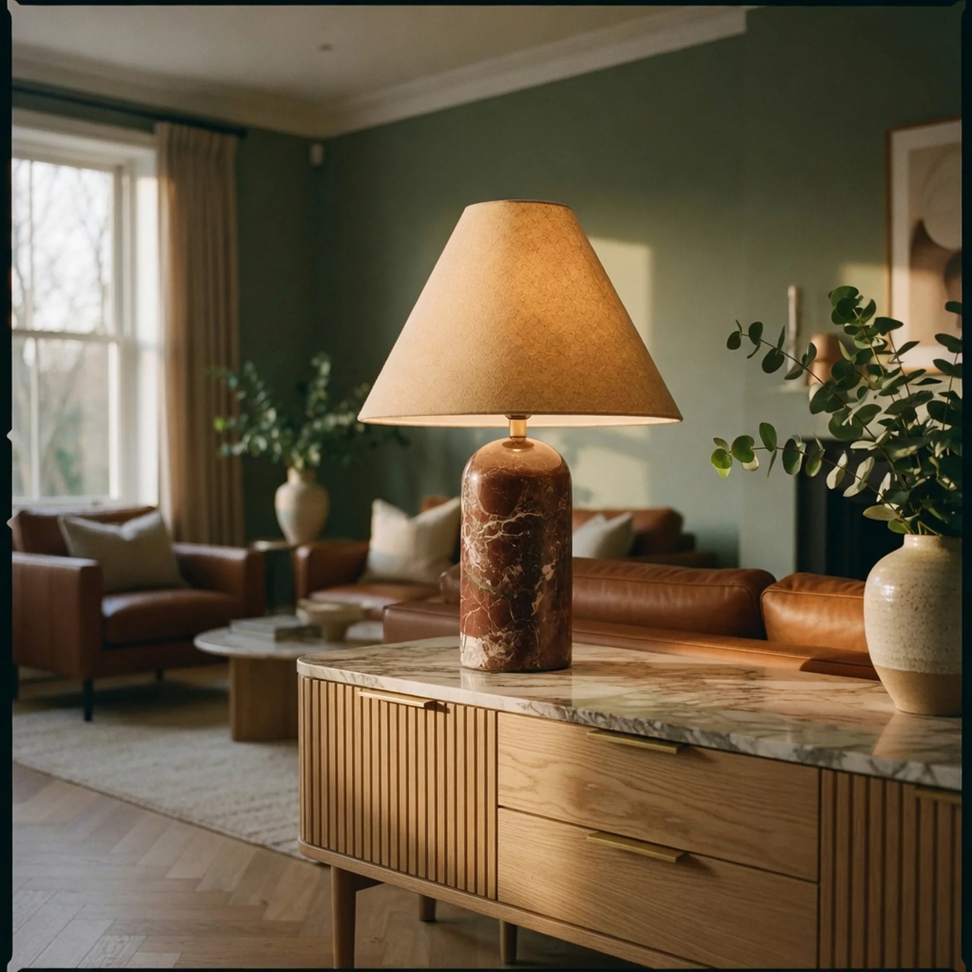 Marble Tapered Table Lamp Verona