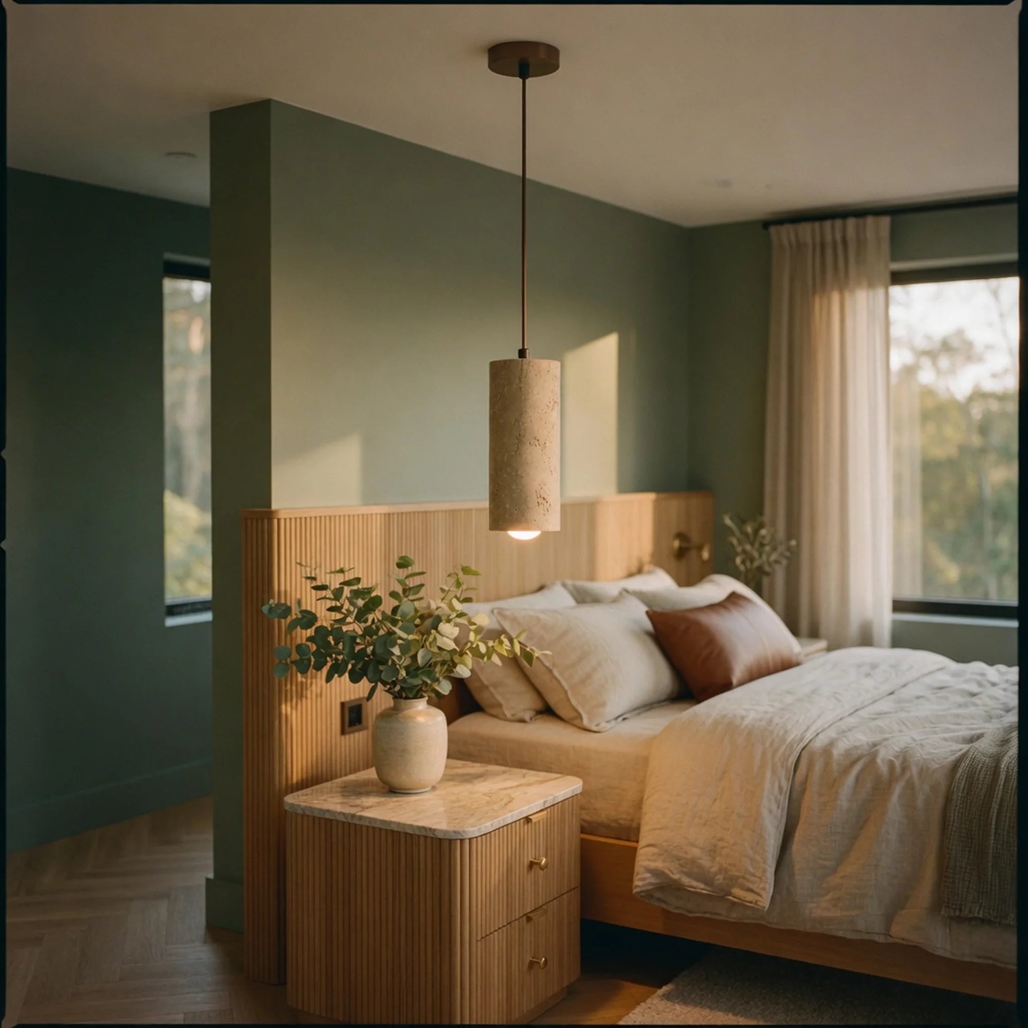 Travertine Stone Pendant Light Tavira