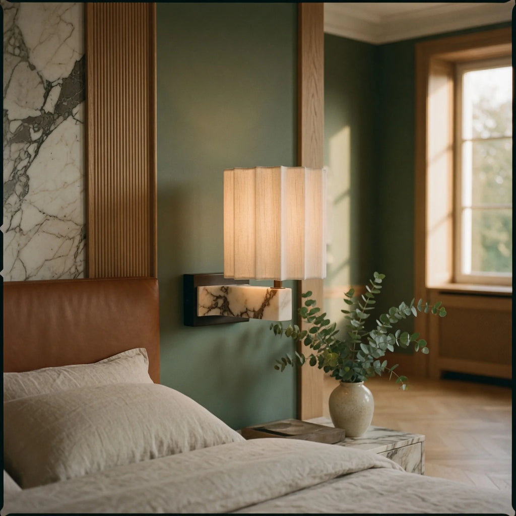 Marble Pleated Wall Light Mirella