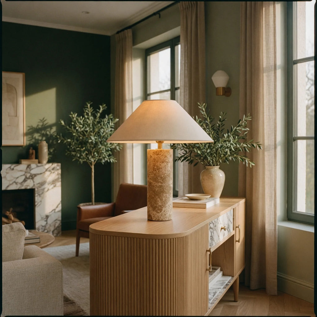 Marble Mushroom Table Lamp Amara