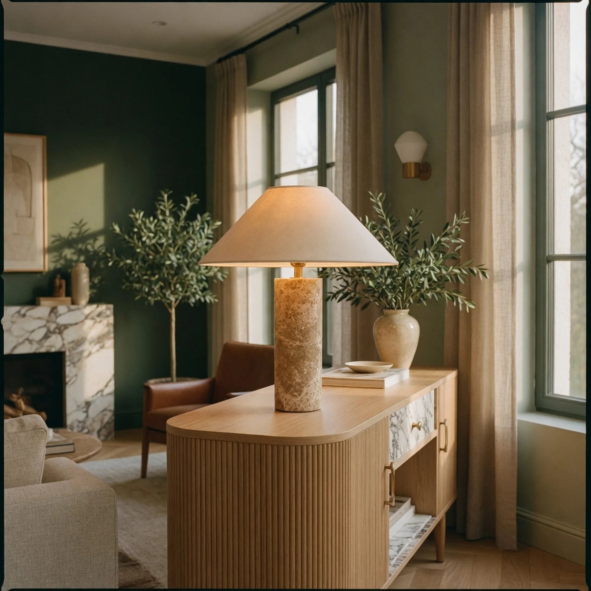 Marble Mushroom Table Lamp Amara