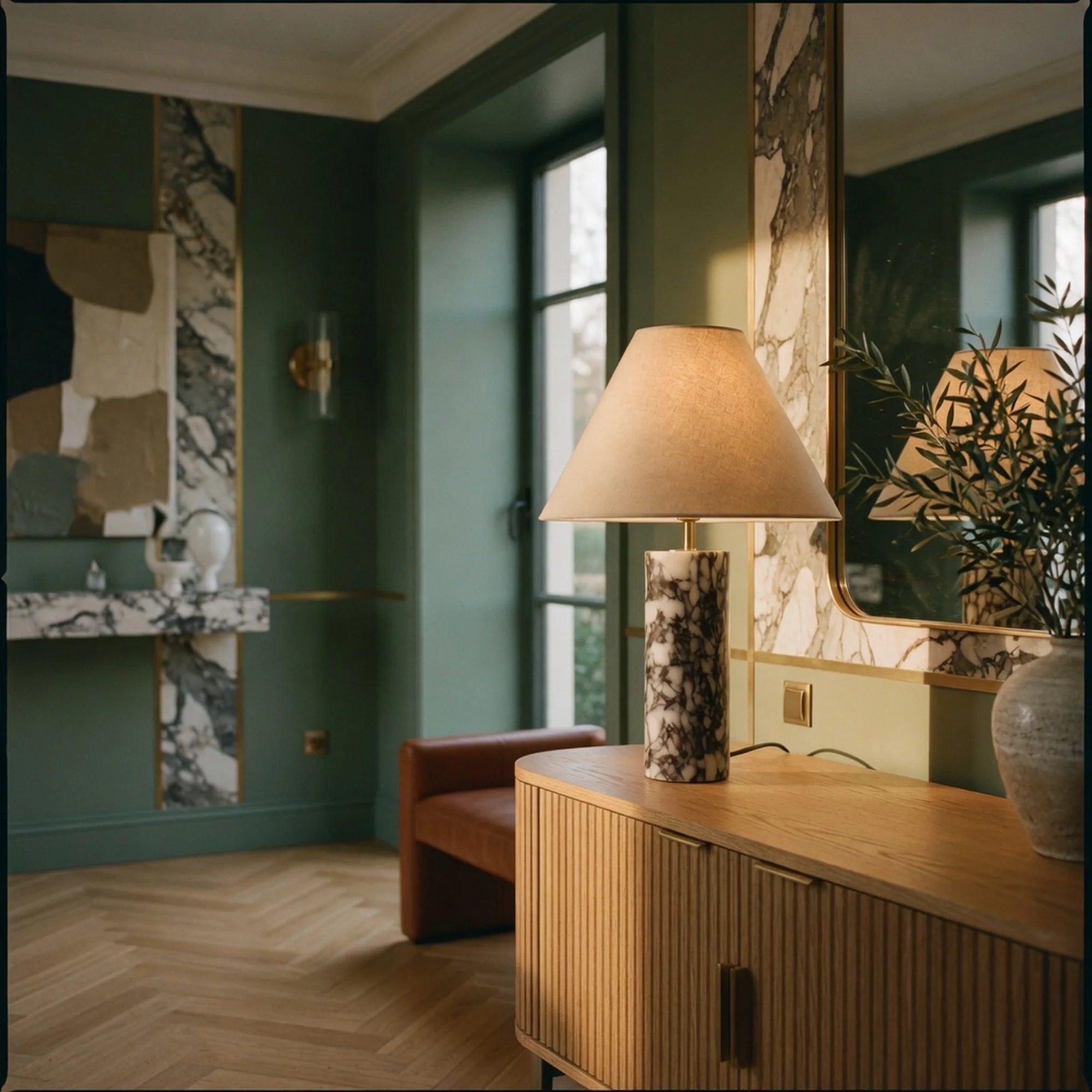 Marble Column Table Lamp Solene