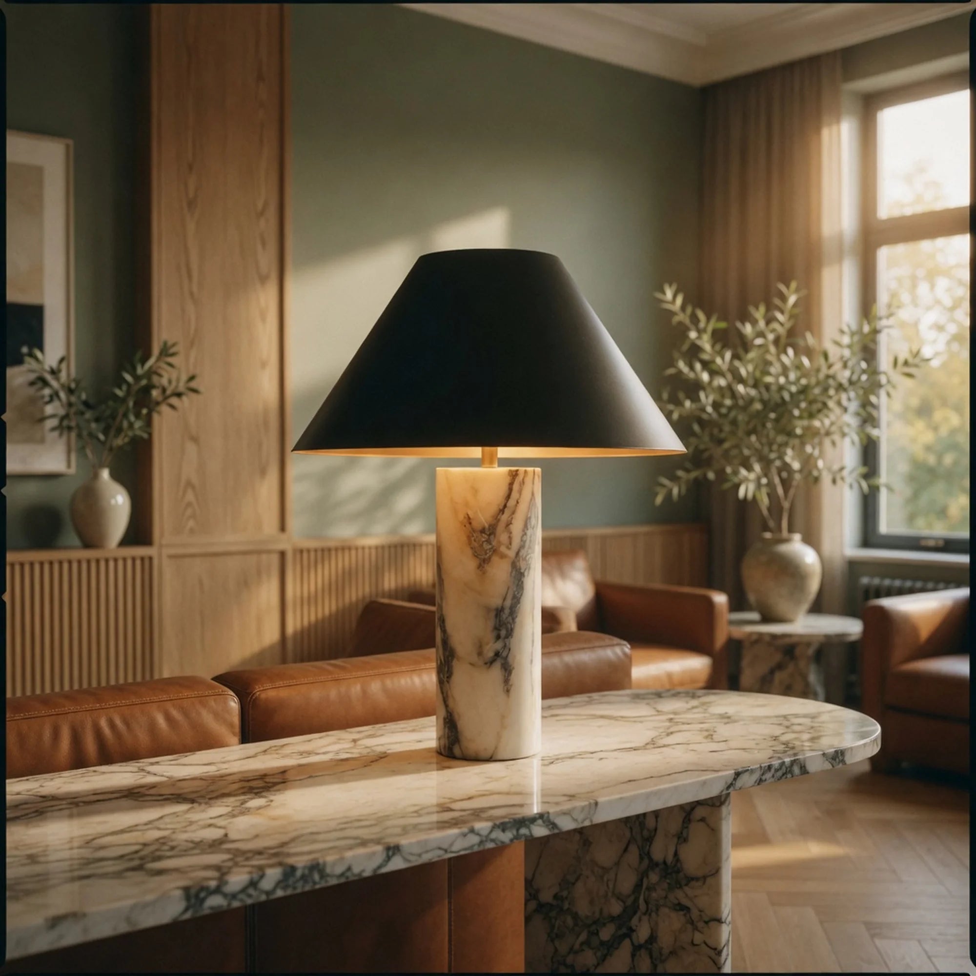 Marble Cone Table Lamp Serina