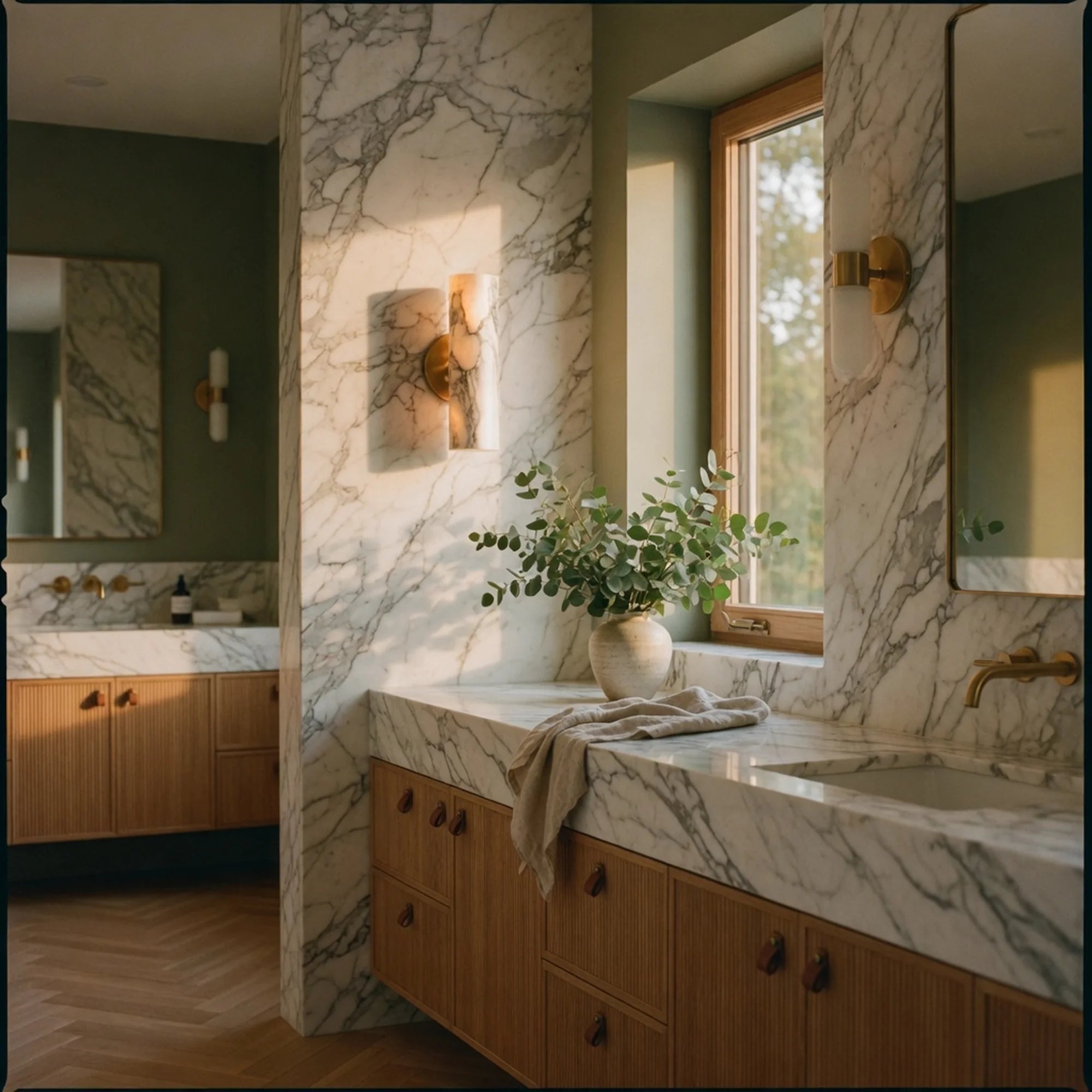 Marble Cylinder Wall Light Calira