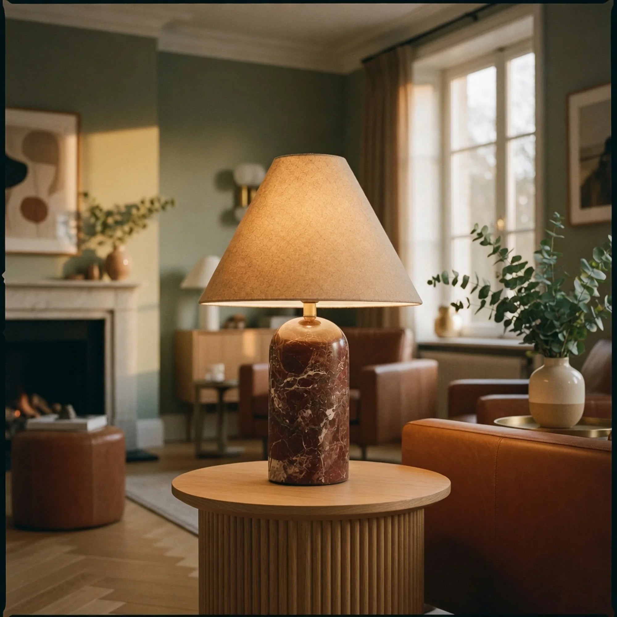 Marble Tapered Table Lamp Verona