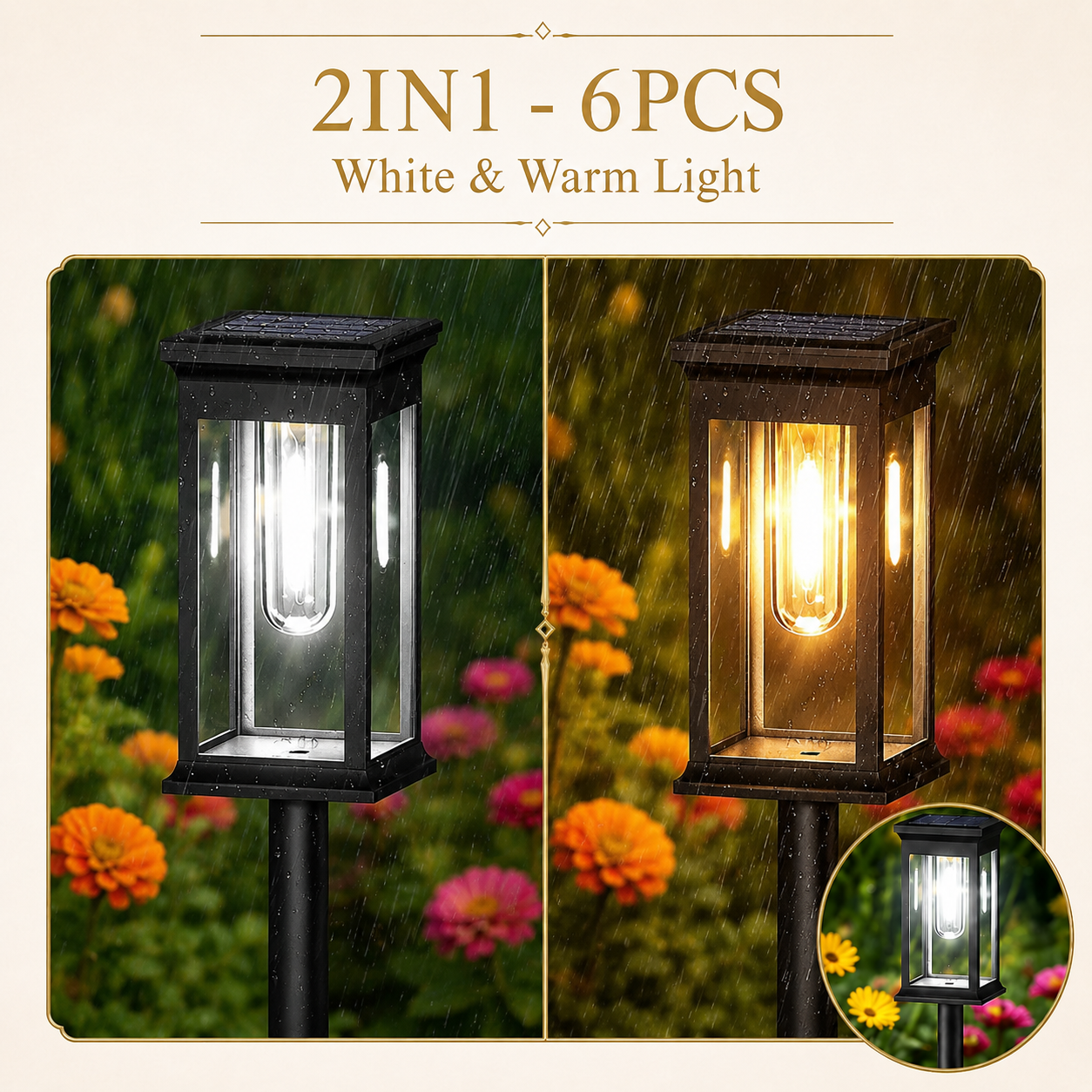 Solar LED Outdoor Pathway Light Pack of 6 Orelle