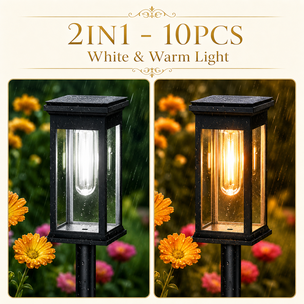 Solar LED Outdoor Pathway Light Pack of 10 Morira