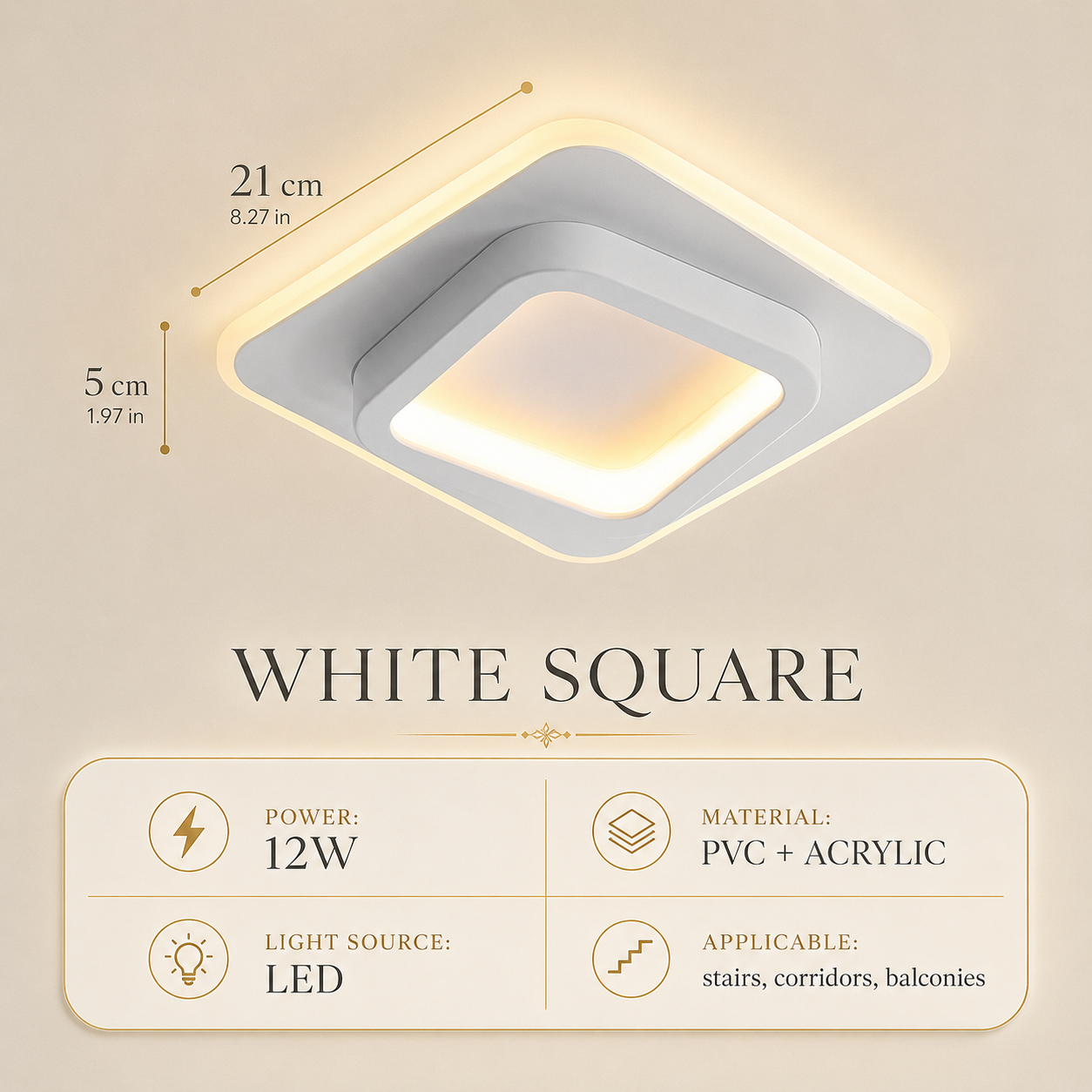 Dimmable LED Ceiling Light Toren