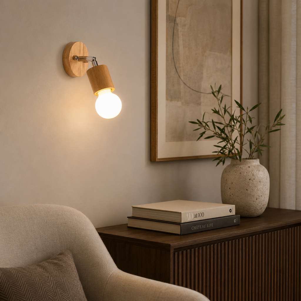 Nordic Wooden Rotating Ceiling Light Mara