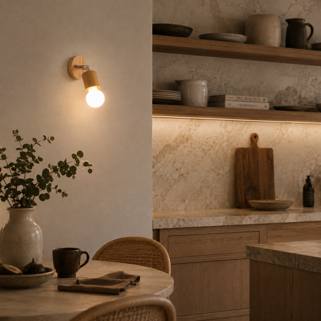 Nordic Wooden Rotating Ceiling Light Mara