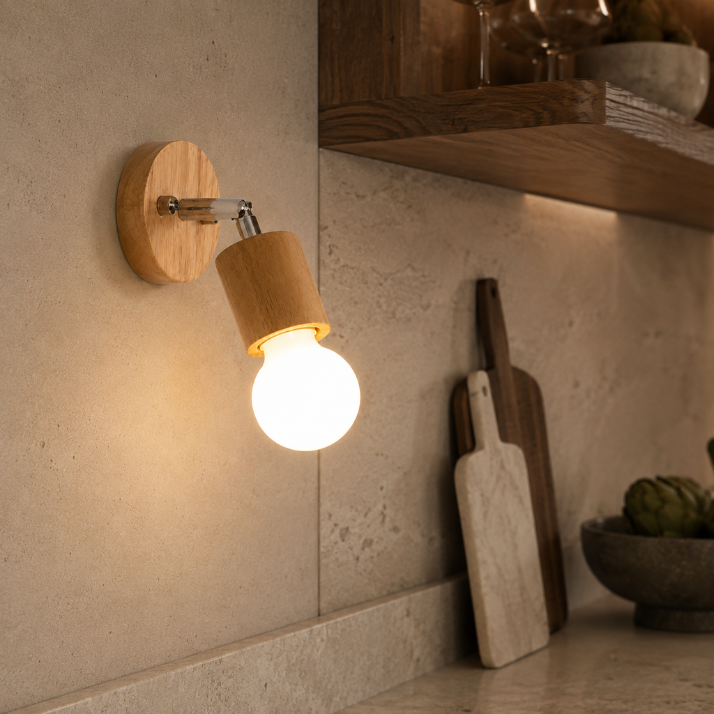 Nordic Wooden Rotating Ceiling Light Mara