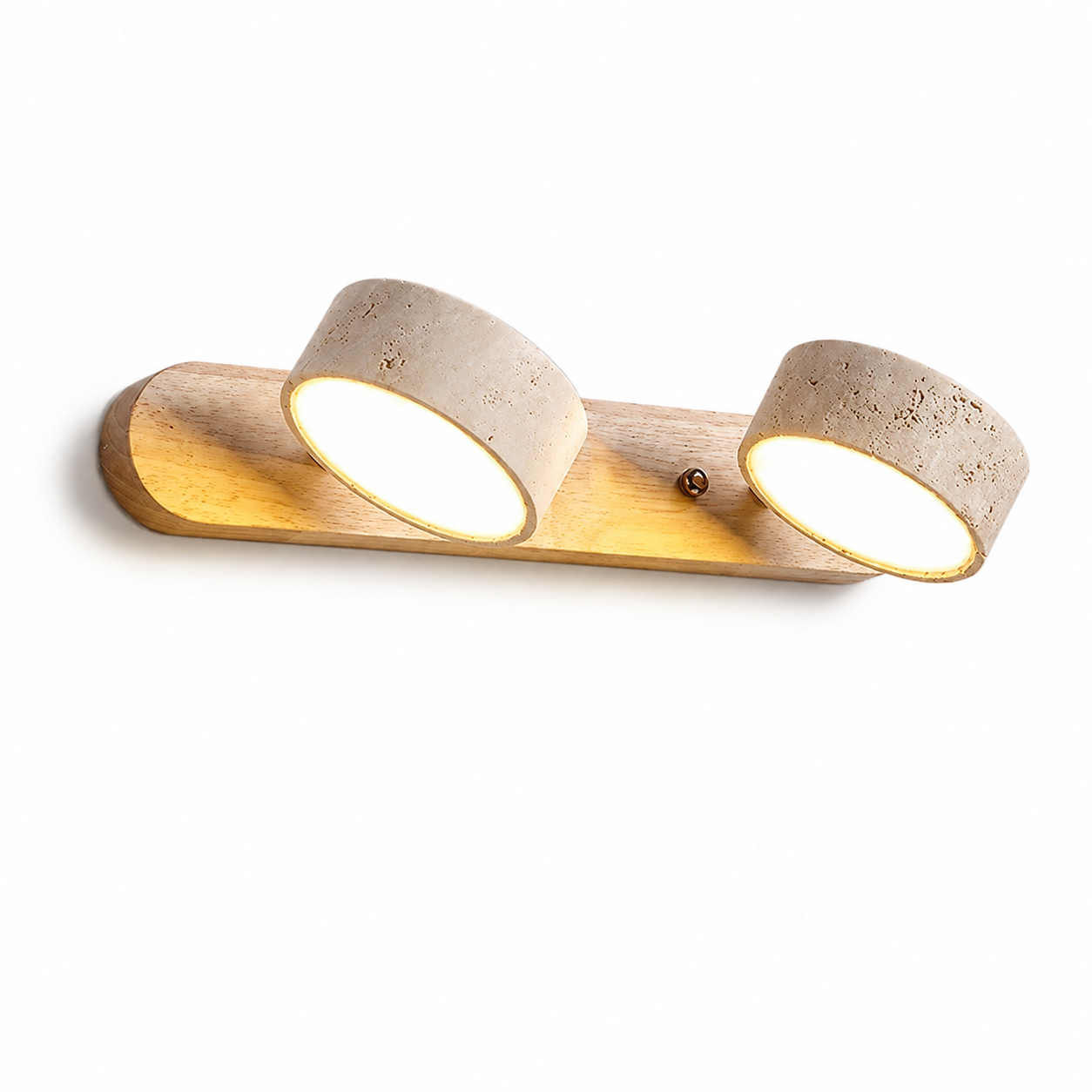 Nordic Wooden Double Head Wall Light Monina
