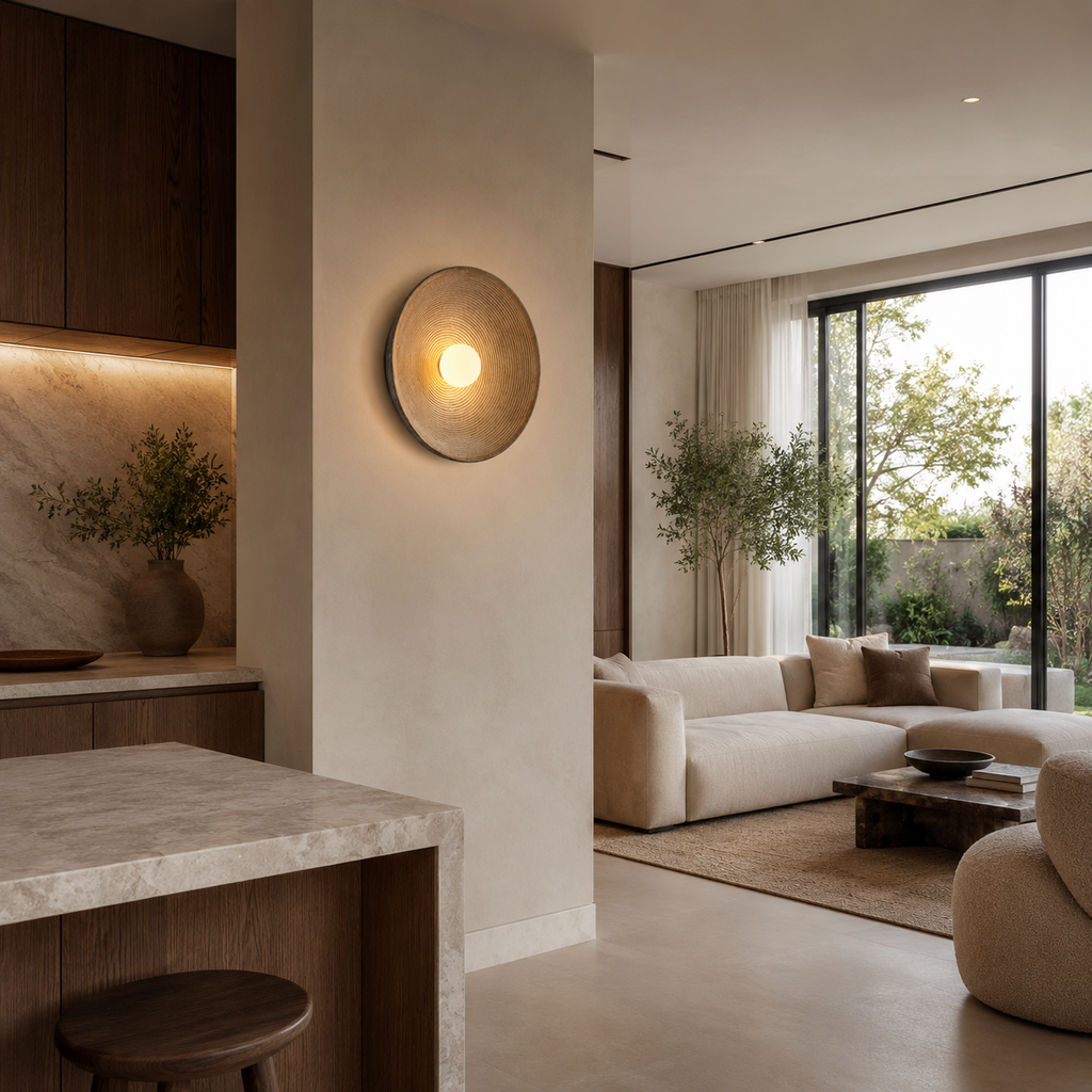 Woven Disc Wall Light Valiva