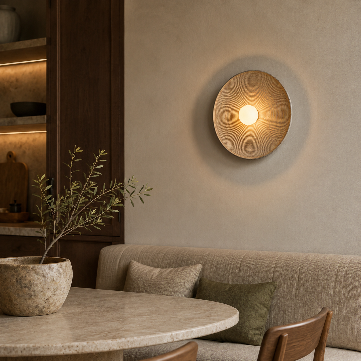 Woven Disc Wall Light Valiva