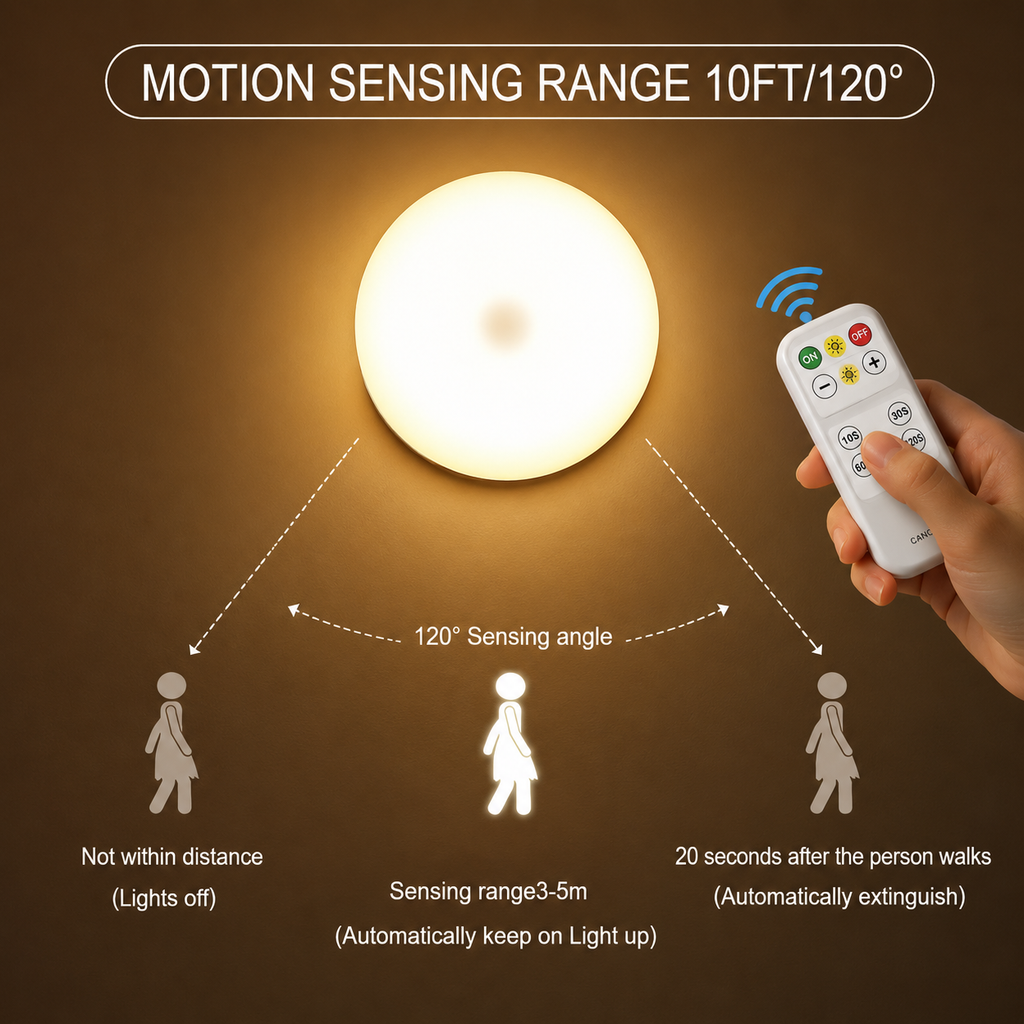 Round Motion Sensor Night Light Mirina