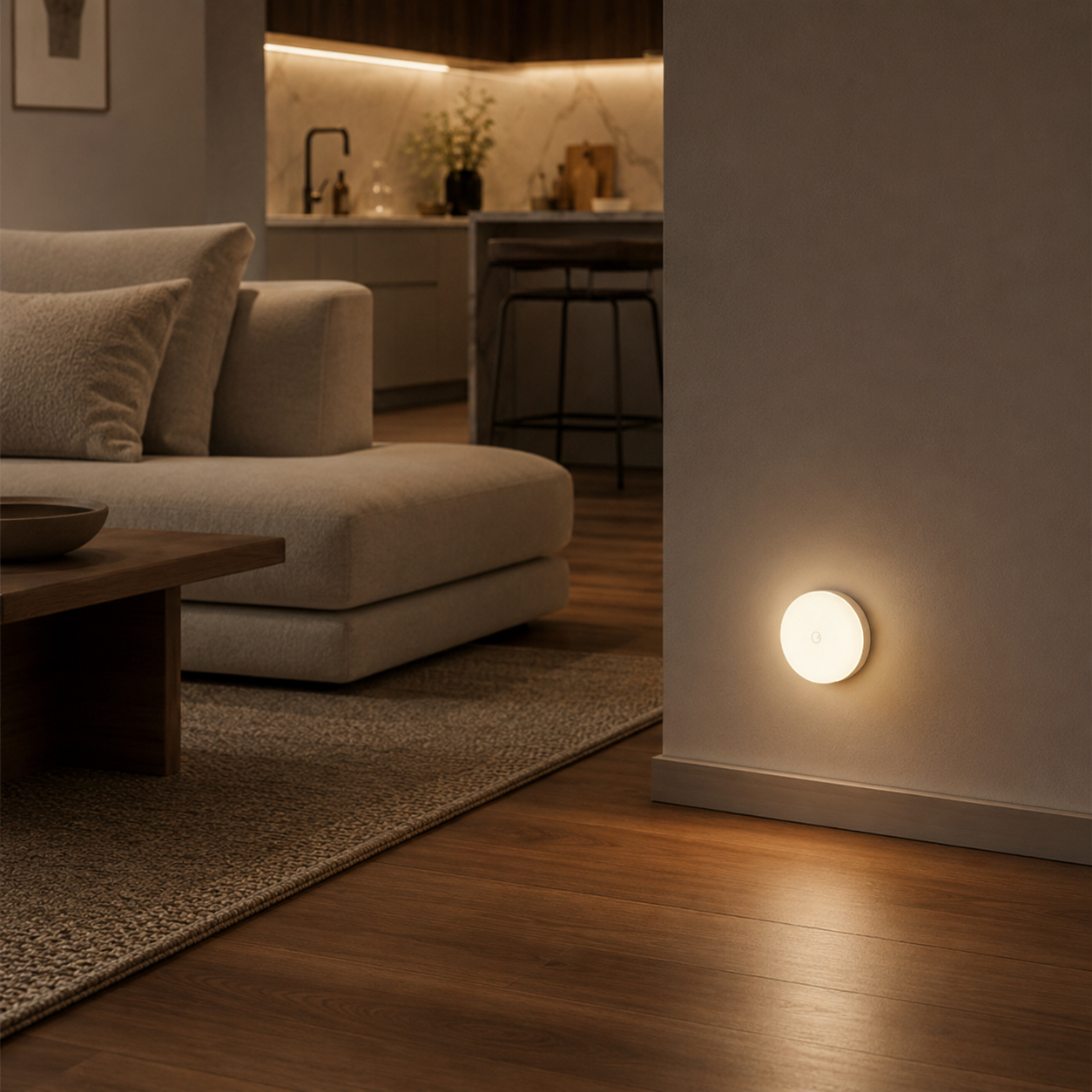 Round Motion Sensor Night Light Mirina