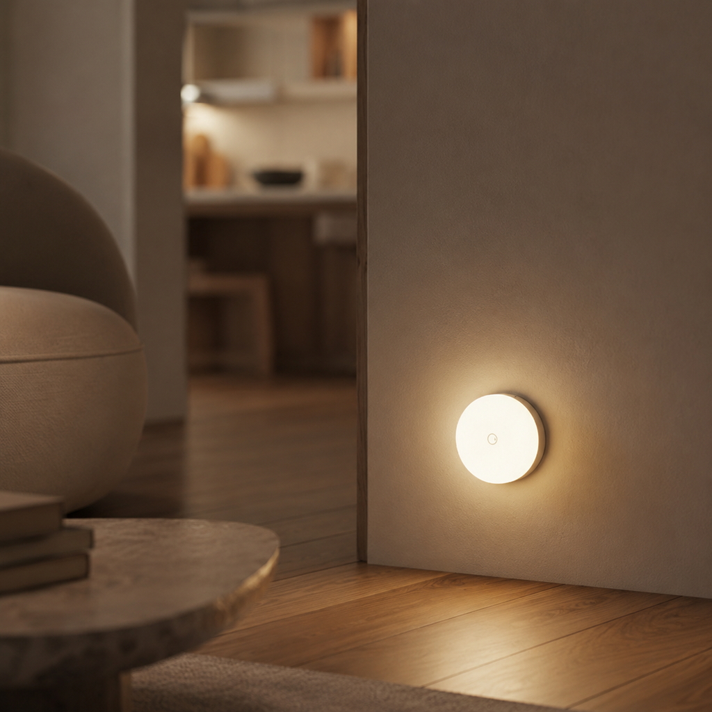 Round Motion Sensor Night Light Mirina