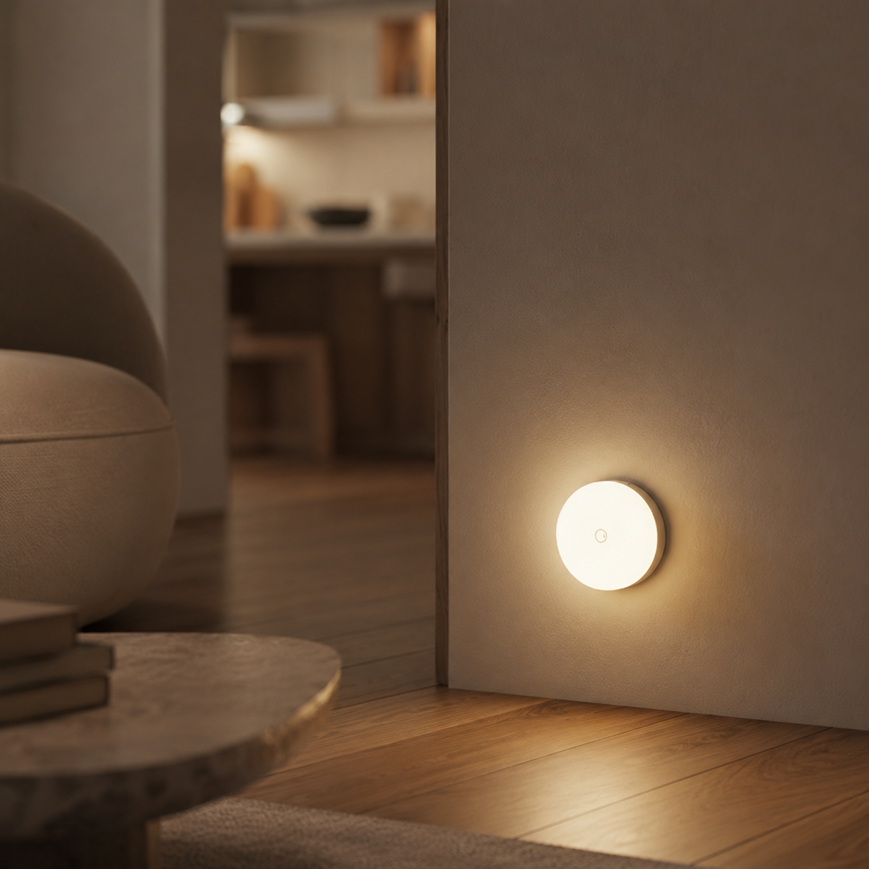 Round Motion Sensor Night Light Mirina