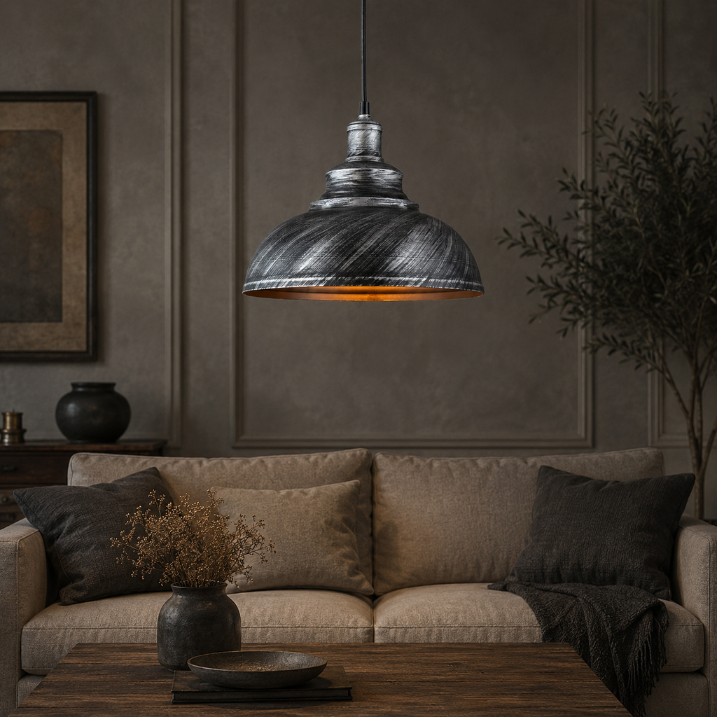 Industrial Metal Dome Pendant Light Solven