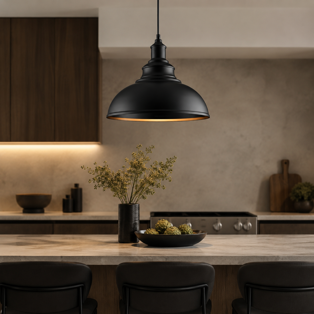 Industrial Metal Dome Pendant Light Solven