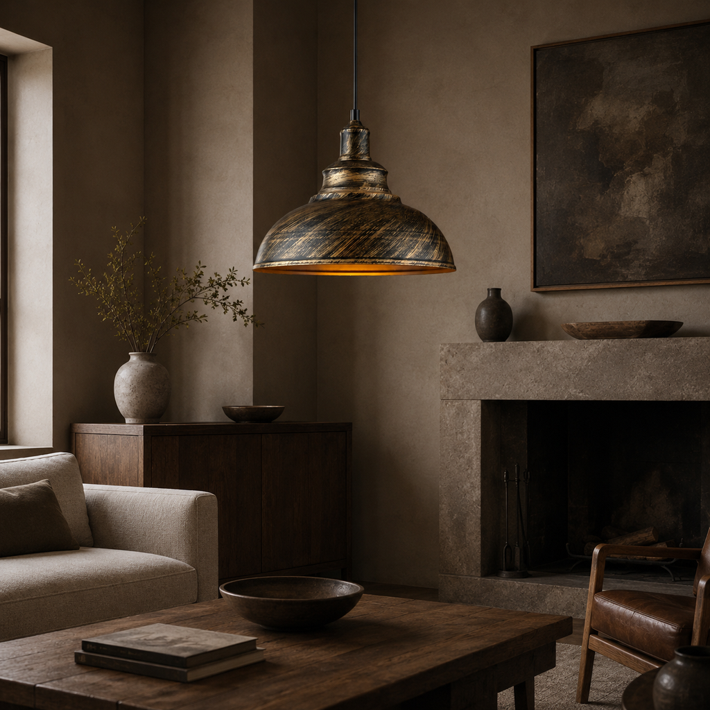 Industrial Metal Dome Pendant Light Solven