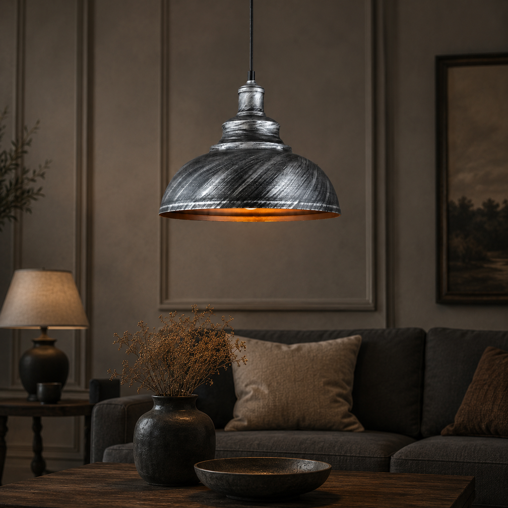 Industrial Metal Dome Pendant Light Solven