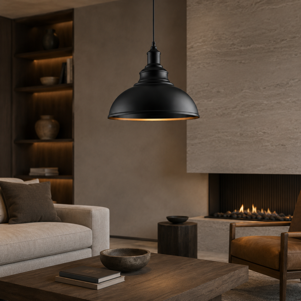Industrial Metal Dome Pendant Light Solven