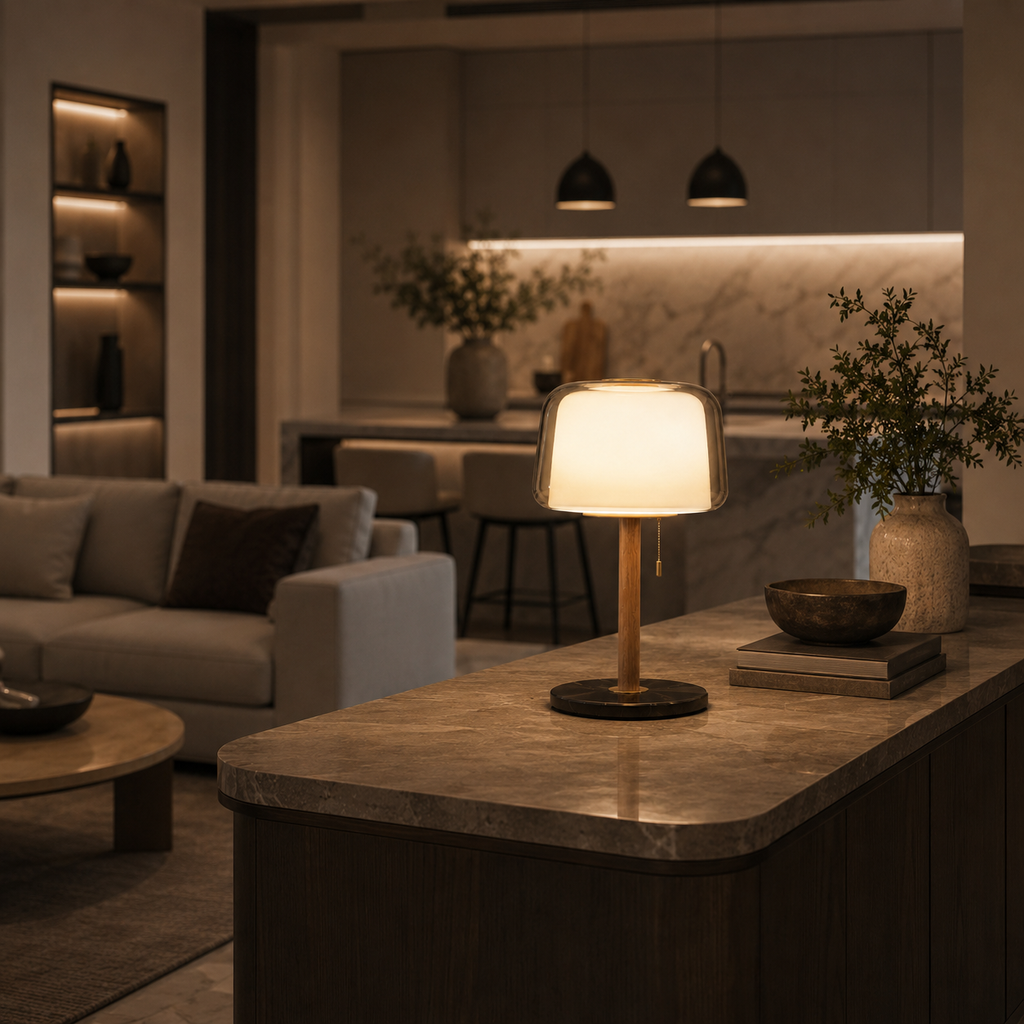 Nordic Glass Table Lamp Solvis