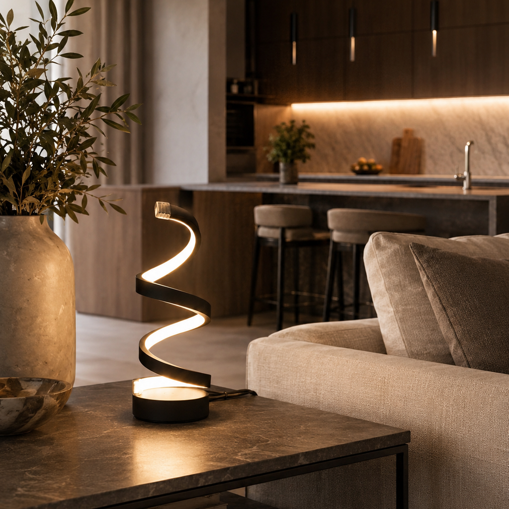 Modern Spiral LED Table Lamp Lioris