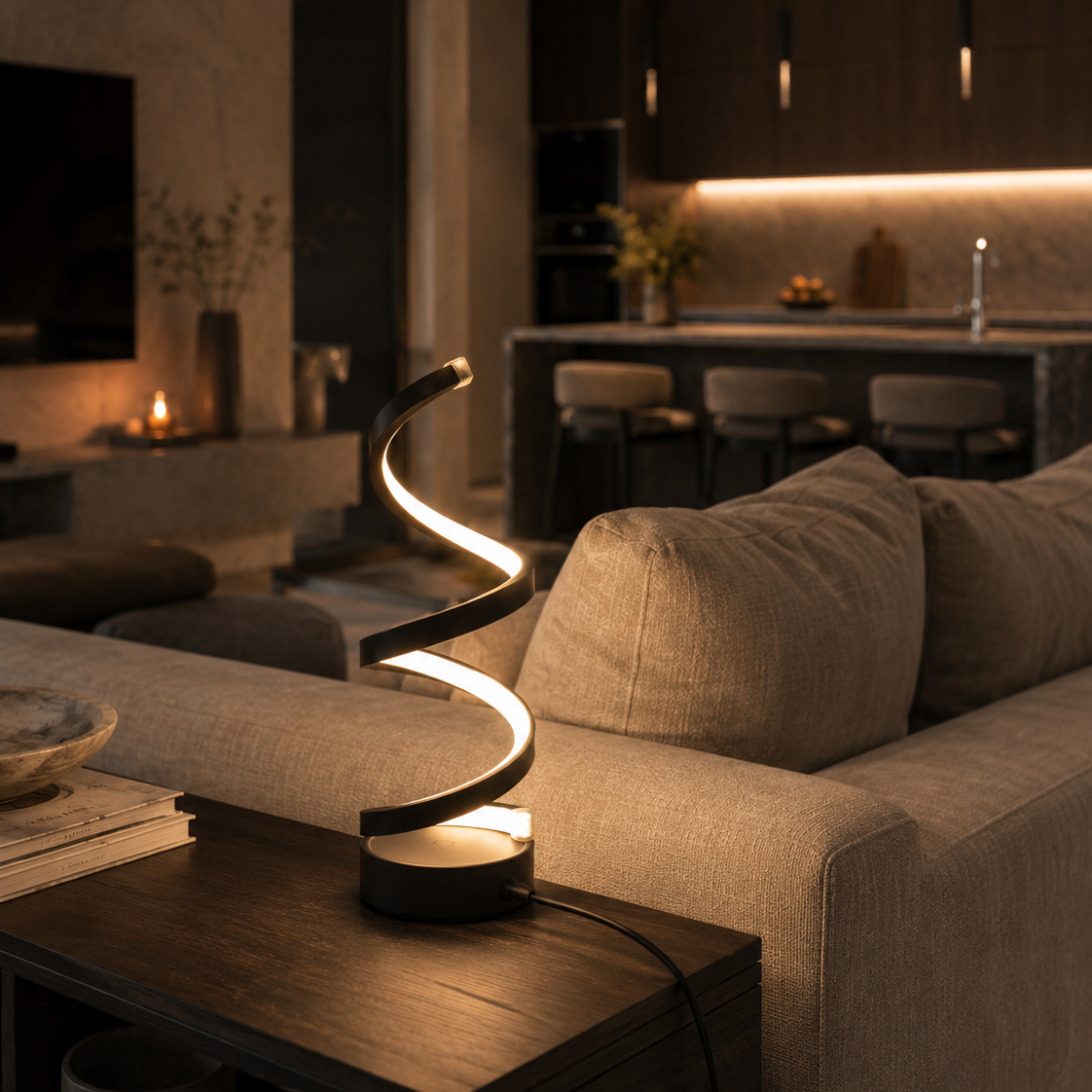 Modern Spiral LED Table Lamp Lioris
