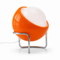 Retro Orange Glass Sphere Table Lamp Norvera