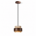 Stone and Wood Linear Pendant Light Mira
