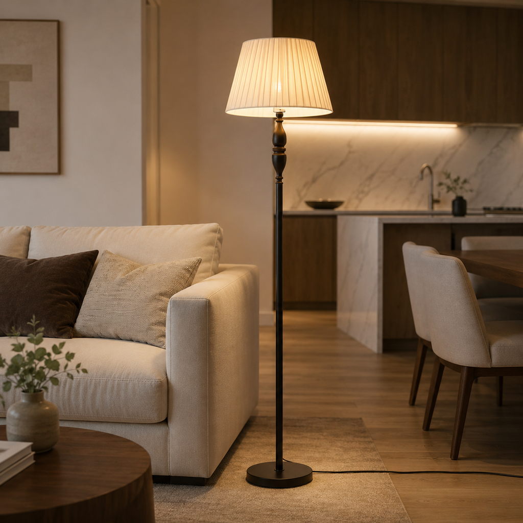Classic Pleated Shade Floor Lamp Mona
