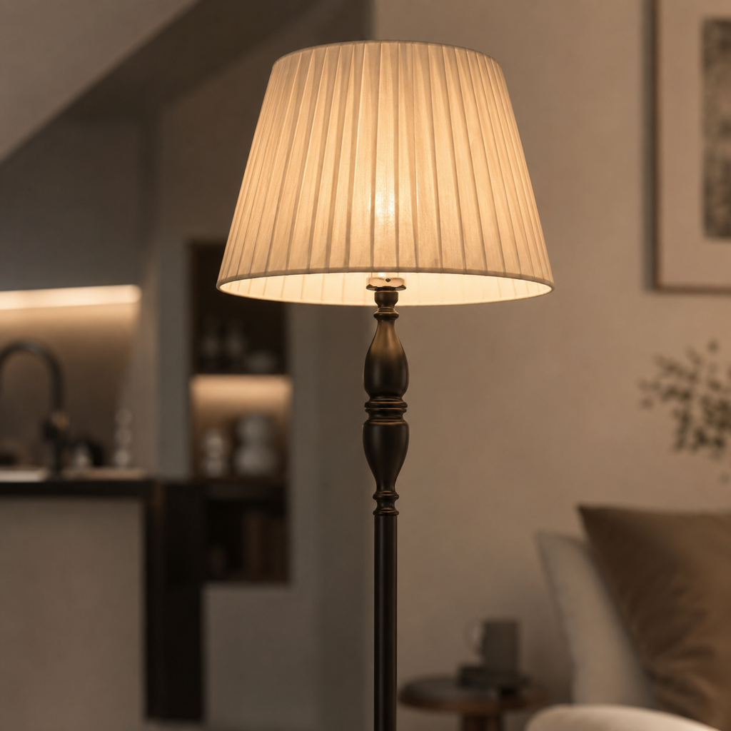Classic Pleated Shade Floor Lamp Mona