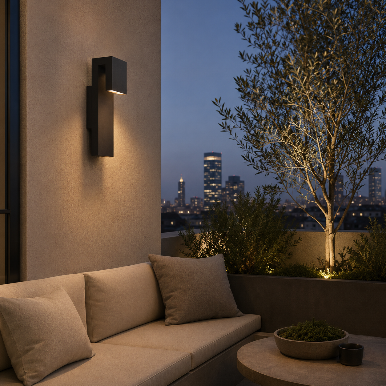Modern Up & Down Outdoor Wall Light Nalela