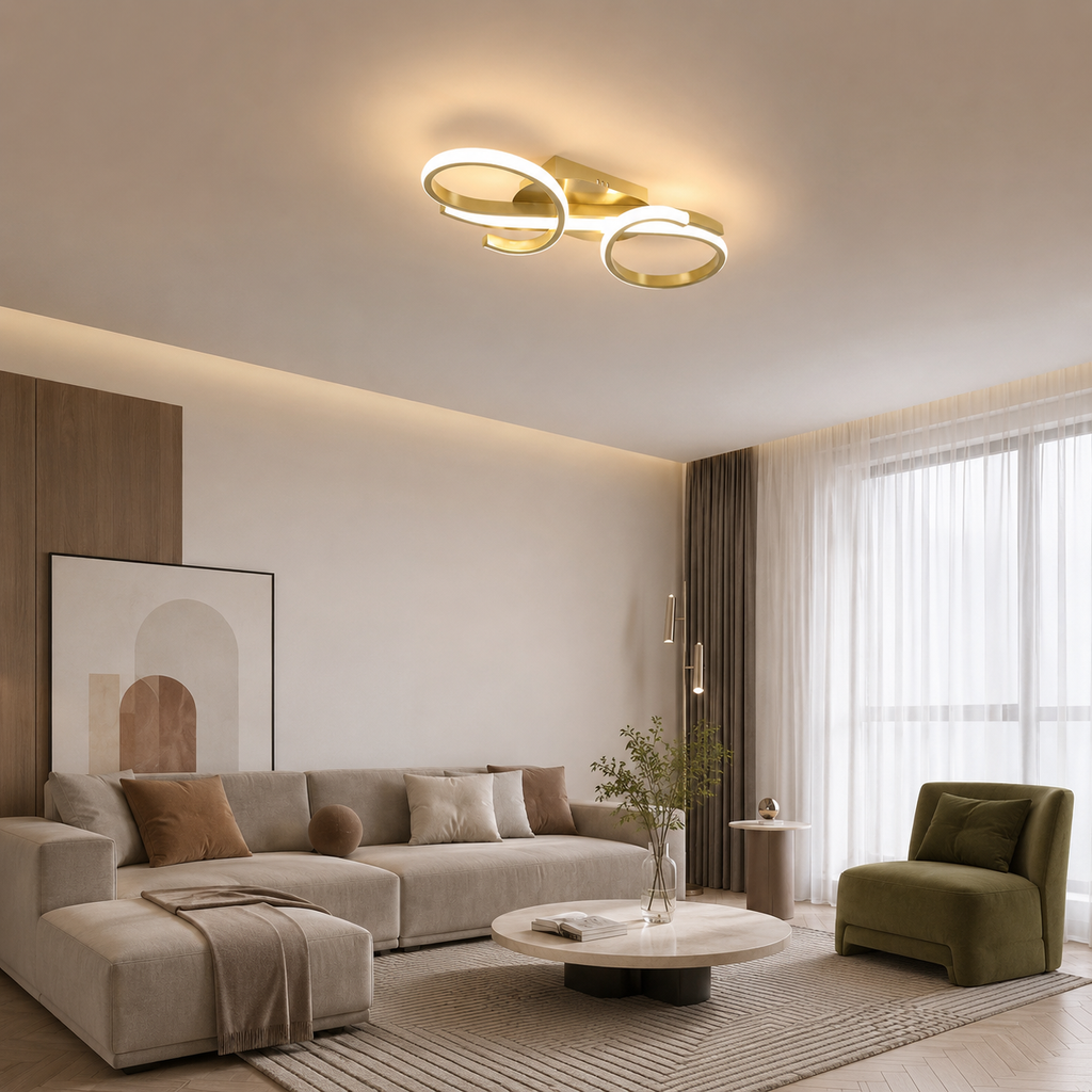 Gold Loop LED Ceiling Light Marelle