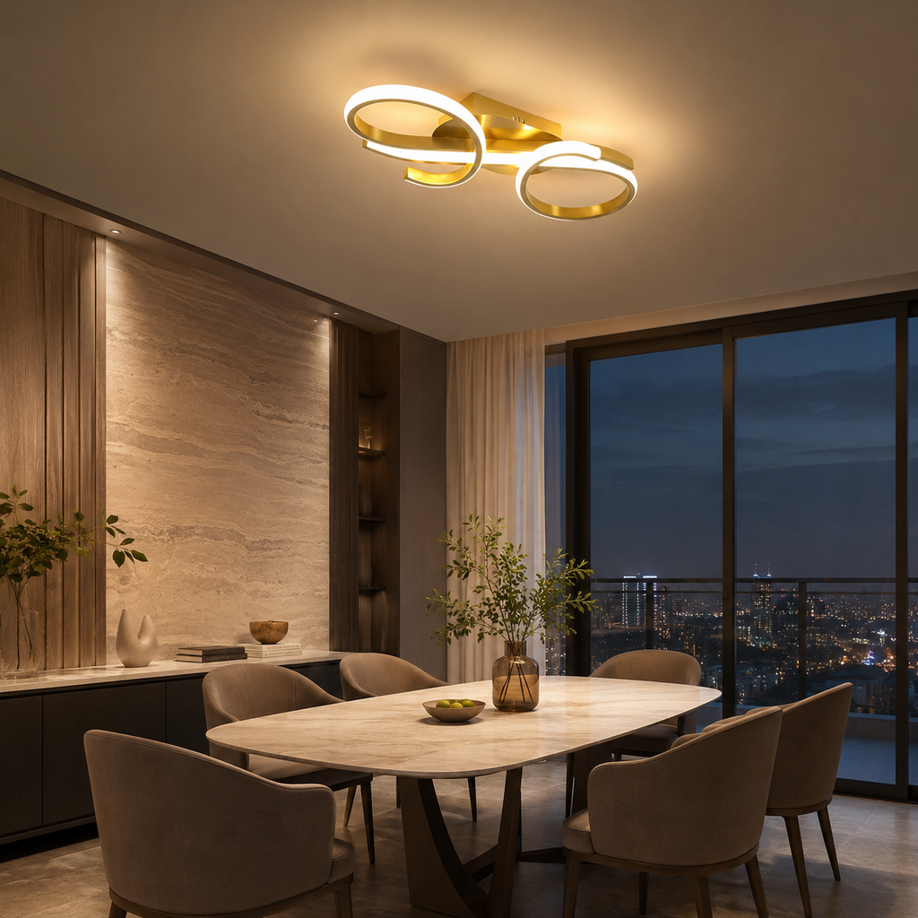 Gold Loop LED Ceiling Light Marelle