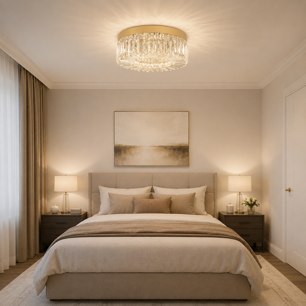 Crystal Flush Ceiling Light Venia