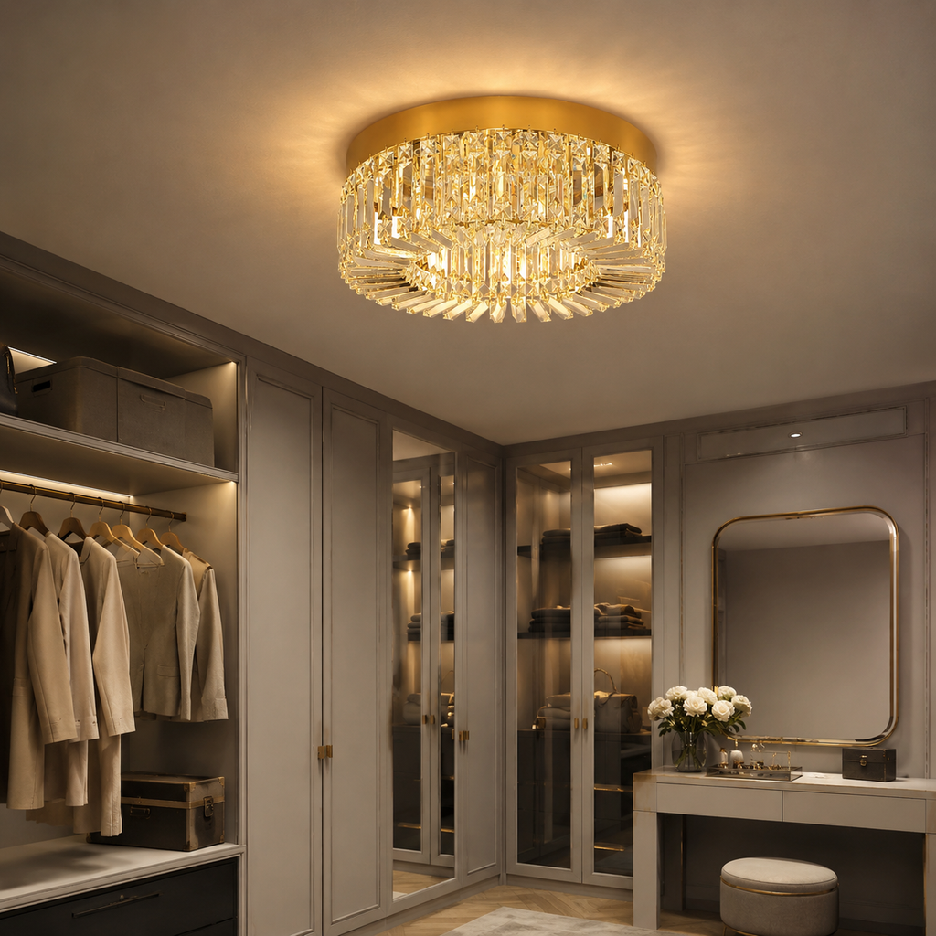Crystal Flush Ceiling Light Venia