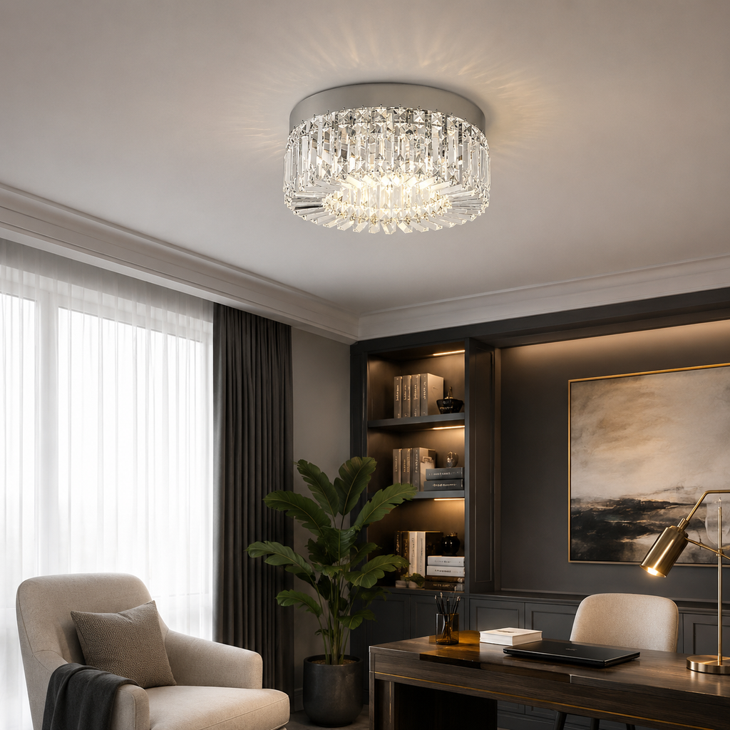 Crystal Flush Ceiling Light Venia
