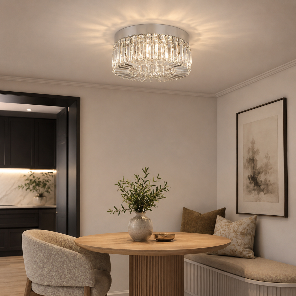 Crystal Flush Ceiling Light Venia