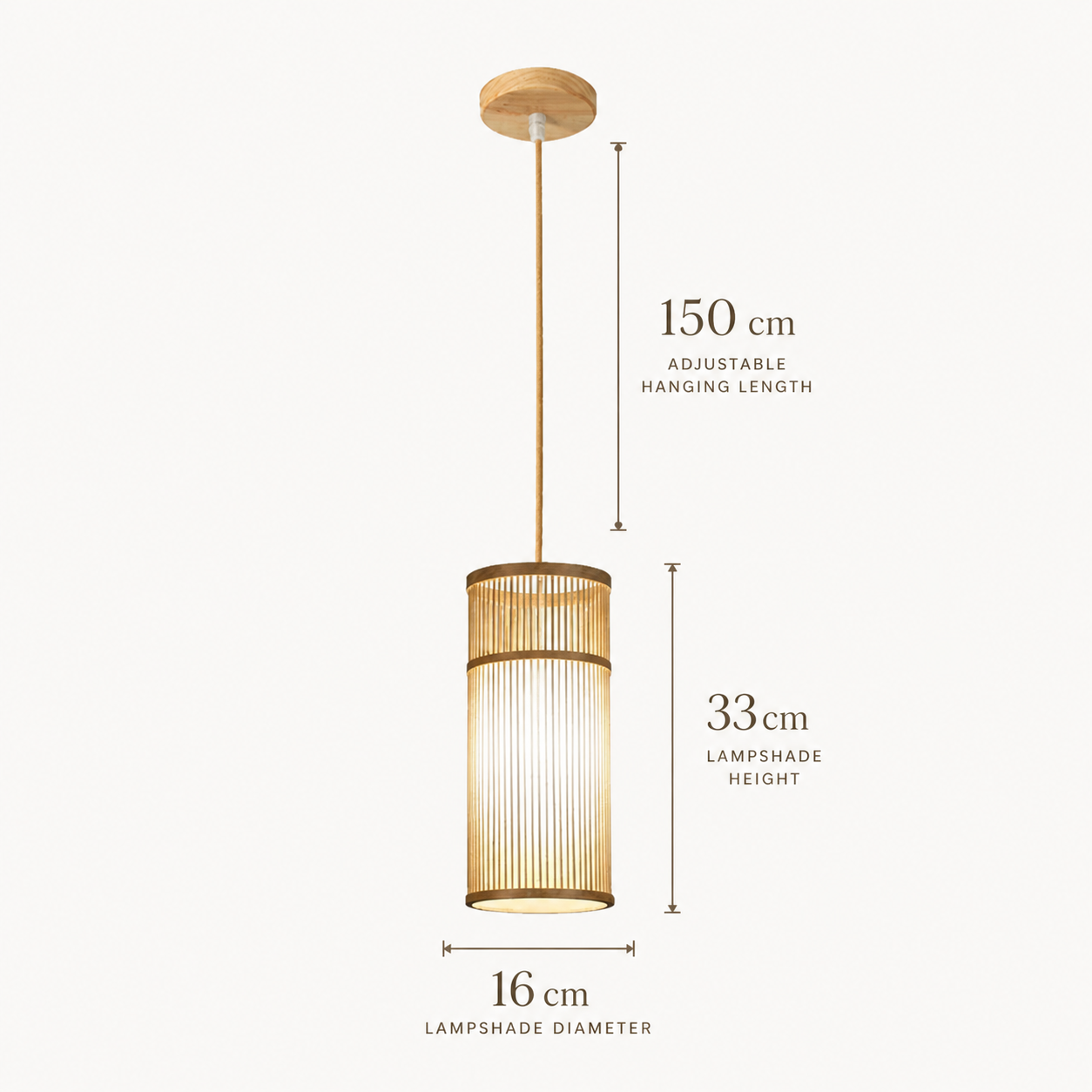 Hand Woven Bamboo Chandelier Solvia