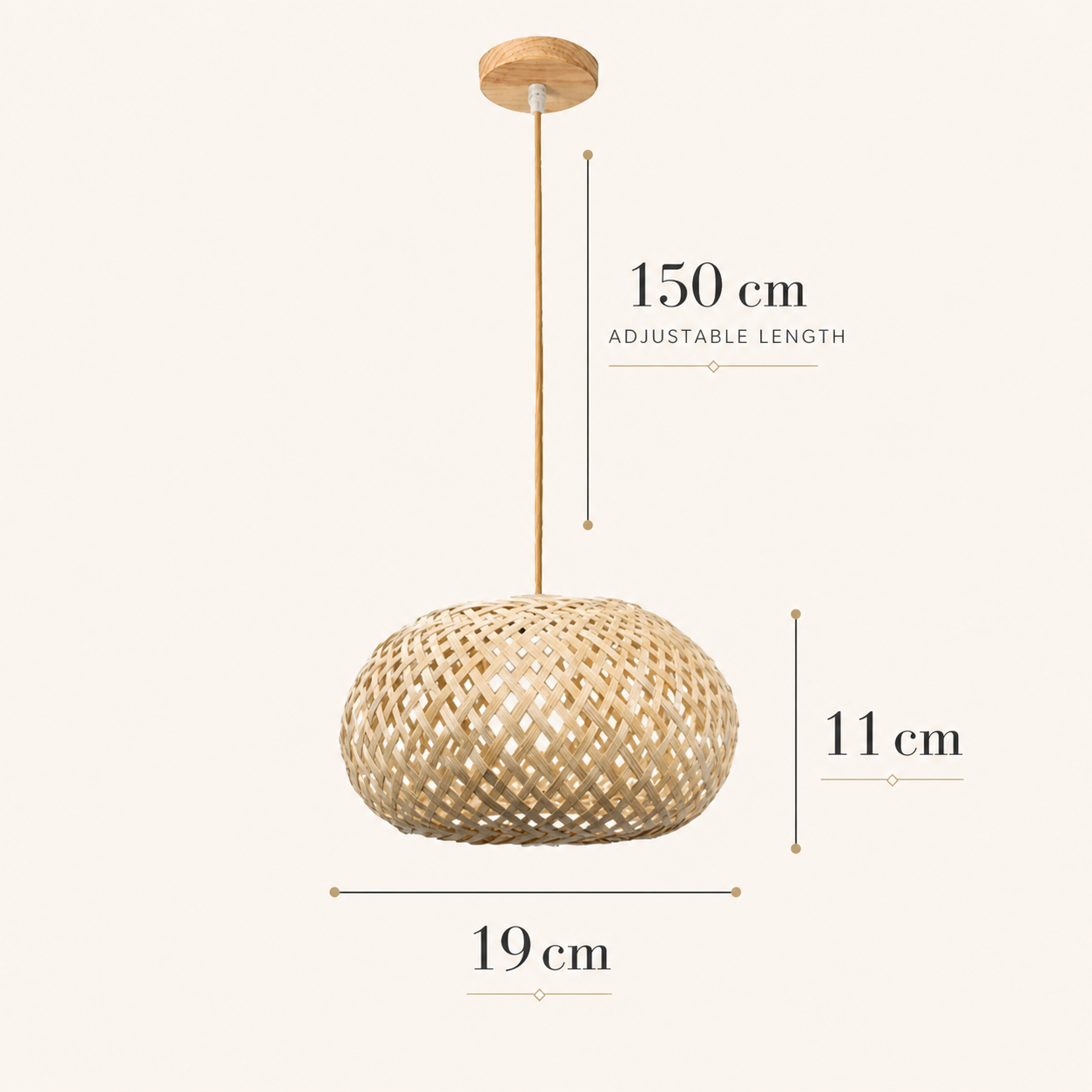 Hand Woven Bamboo Chandelier Silis