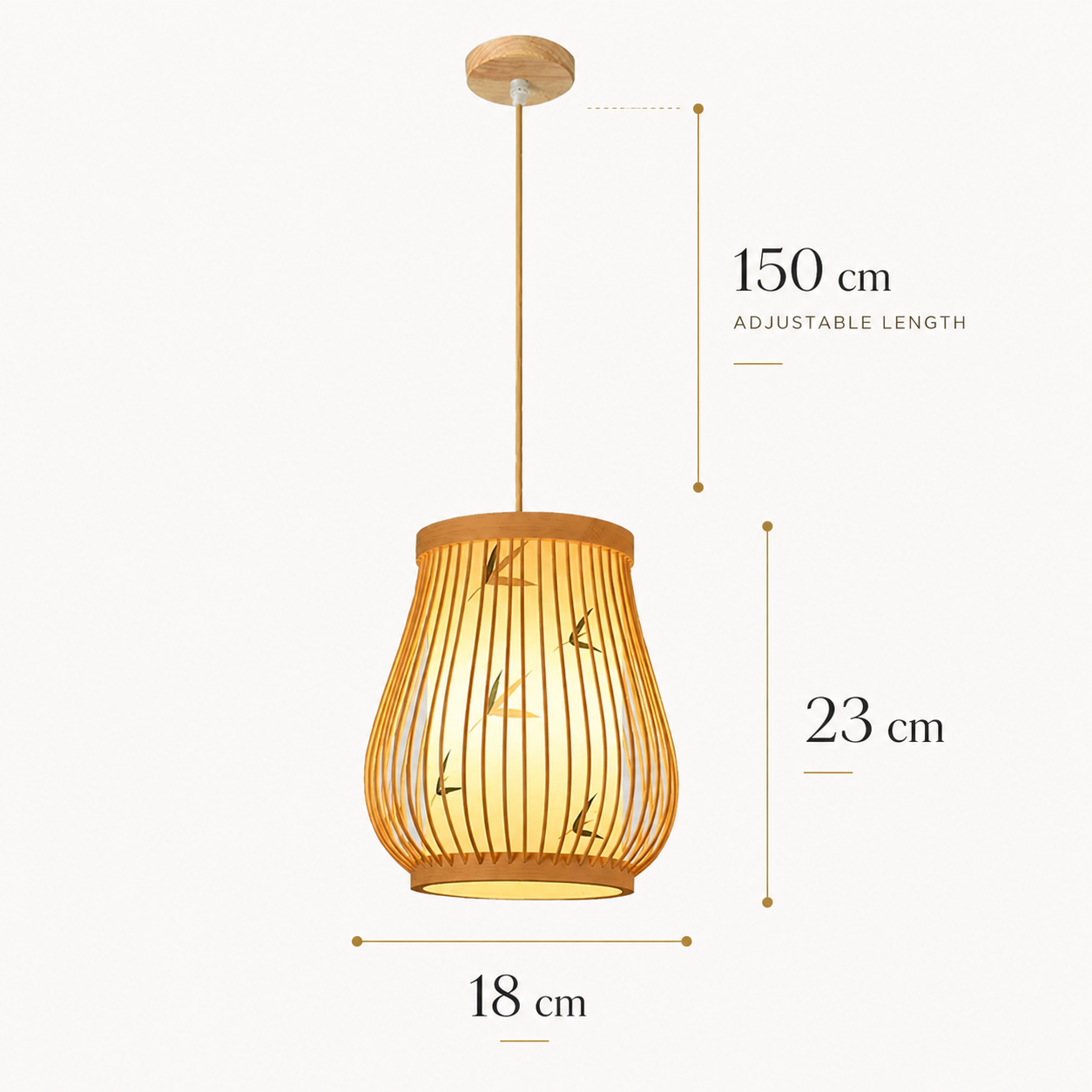 Hand Woven Bamboo Chandelier Kirel