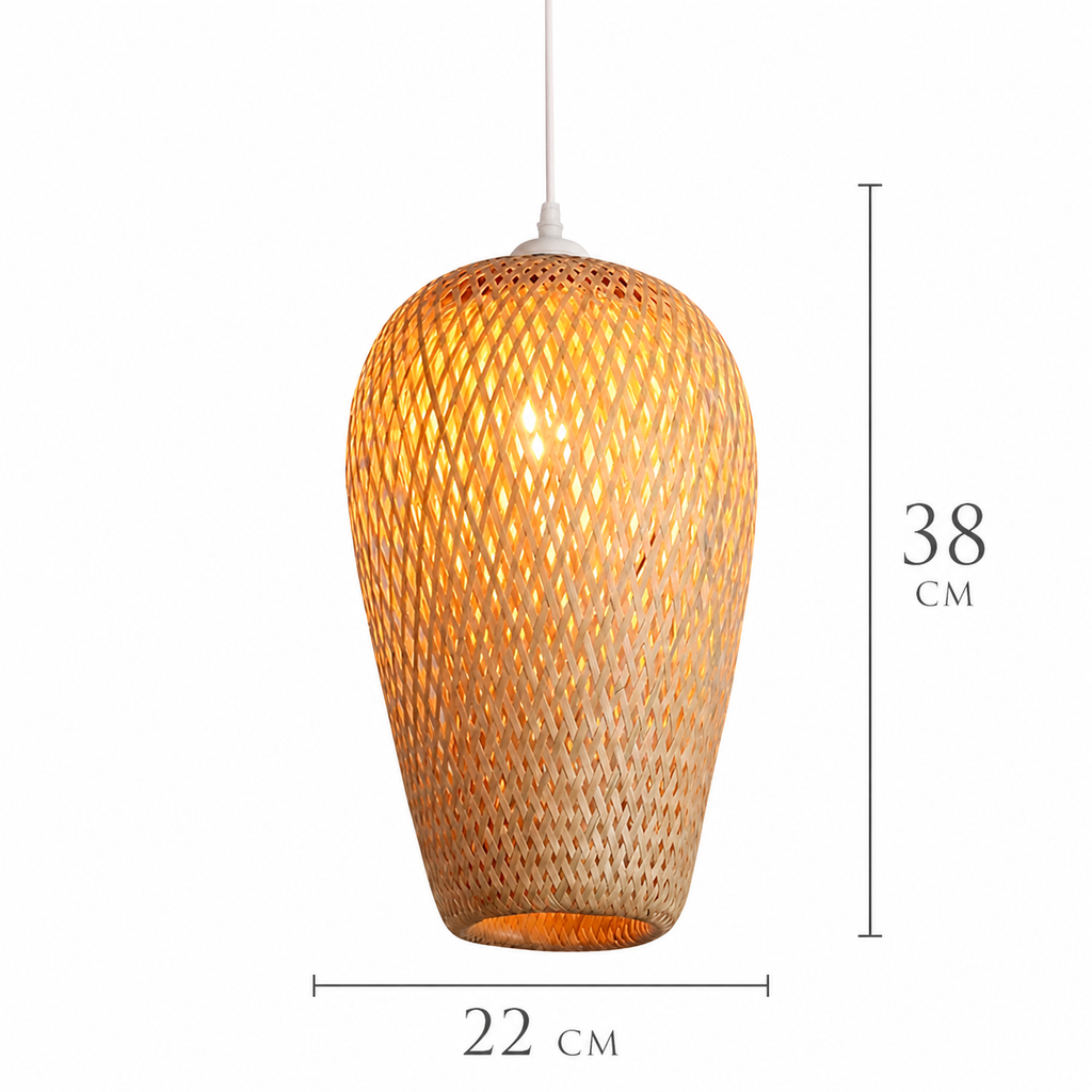 Hand Woven Bamboo Chandelier Valora