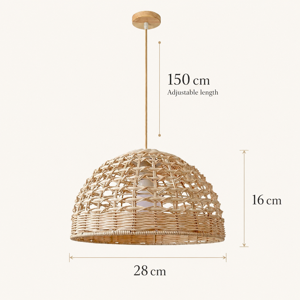 Hand Woven Bamboo Chandelier Mirera