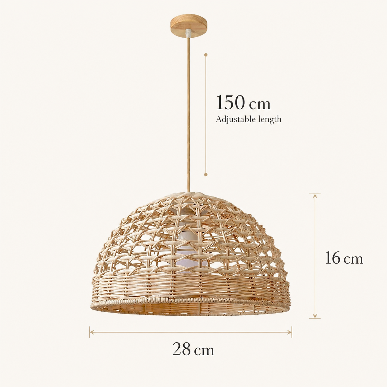 Hand Woven Bamboo Chandelier Mirera